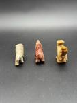 Set of 6 Hand Carved Soapstone Animal Figurines