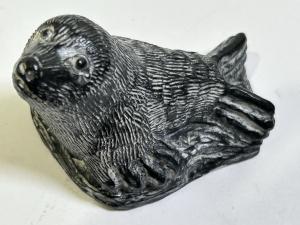 Soapstone Carved Seal Pup Figurine by Wolf Sculptures