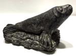Canadian Soapstone Wolf and Sea Lion Carving