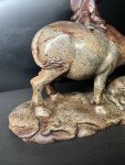 Rare Chinese Soapstone Carving: Water Buffalo Girl