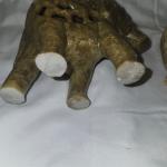 Set of 2 Vintage Soapstone Elephants with Lattice Design