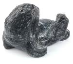Nuvuk Walrus Mom and Baby Soapstone Carving