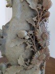 Hand-Carved Vintage Chinese Soapstone Flower Sculpture