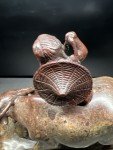 Rare Chinese Soapstone Carving: Water Buffalo Girl