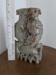 Hand-Carved Vintage Chinese Soapstone Flower Sculpture