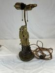 16-Inch Antique Chinese Soapstone Figure Lamp