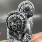 Inuit Soapstone Wolf Sculpture Figurine from Canada