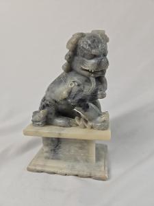 Chinese Soapstone Foo Dog Guardian Lion Statue 6