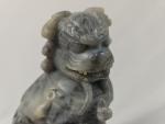 Chinese Soapstone Foo Dog Guardian Lion Statue 6
