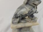 Chinese Soapstone Foo Dog Guardian Lion Statue 6