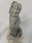 Chinese Soapstone Foo Dog Guardian Lion Statue 6