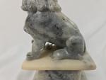 Chinese Soapstone Foo Dog Guardian Lion Statue 6