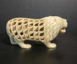 Antique Chinese Soapstone Lion Carving Ensemble