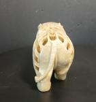 Antique Chinese Soapstone Lion Carving Ensemble