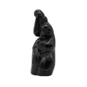 Inuit Hand Carved Soapstone Figurine 3.5" Tall
