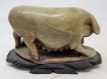Vintage Soapstone Pig with Nursing Piglets