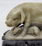 Vintage Soapstone Pig with Nursing Piglets