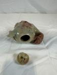 Chinese Frog Motif Soapstone Teapot - 3x3 Inch