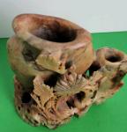 Vintage 5" Soapstone Double Vase Sculpture