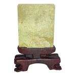 Chinese Soapstone Chrysanthemum Carving with Stand