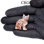 Set of 10 Soapstone Cat Figurines, 1.5 Inches