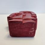 Red Soapstone Two-Face Picasso-Style Figurine
