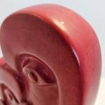 Red Soapstone Two-Face Picasso-Style Figurine