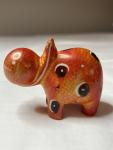 Orange & Yellow Soapstone Hippo Figurine