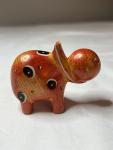 Orange & Yellow Soapstone Hippo Figurine