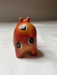 Orange & Yellow Soapstone Hippo Figurine