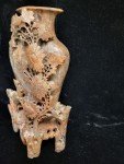 Vintage Hand-Carved Soapstone Floral Vase