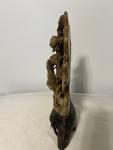 Chinese Hand-carved Soapstone Sculpture, 14" x 7.5