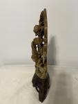 Chinese Hand-carved Soapstone Sculpture, 14" x 7.5