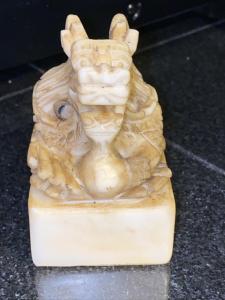 Chinese Dragon Soapstone Figurine - 3.5" Tall