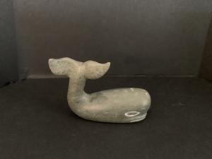 Inuit Hand Carved Soapstone Whale Art Piece