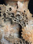 Vintage Hand-Carved Soapstone Floral Vase