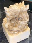 Chinese Dragon Soapstone Figurine - 3.5" Tall