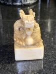 Chinese Dragon Soapstone Figurine - 3.5" Tall