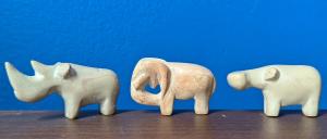 Hand Carved Soapstone African Animal Figures