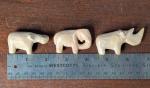 Hand Carved Soapstone African Animal Figures