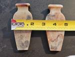 Vintage Chinese Hand Carved Soapstone Sculptures Pair