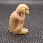 Monkey Soapstone Figurine - Vintage Hand-Carved 1.5