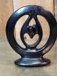 Black Soapstone Dancing Couple Statue Sculpture