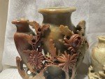 Pair of Vintage Hand-Carved Chinese Soapstone Vases