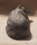 Handmade Soapstone Sleeping Bear Wolf Sculpture