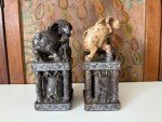 Chinese Soapstone Carvings: Ram and Deer Seals