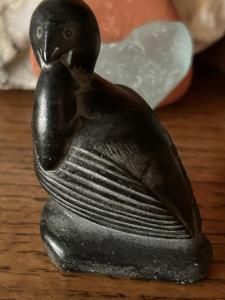 Inuit Bird and Fish Soapstone Carving