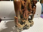 Pair of Vintage Hand-Carved Chinese Soapstone Vases