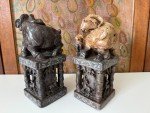 Chinese Soapstone Carvings: Ram and Deer Seals