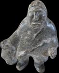 Hand-Carved Inuit Soapstone Hunter Figurine 8.5
